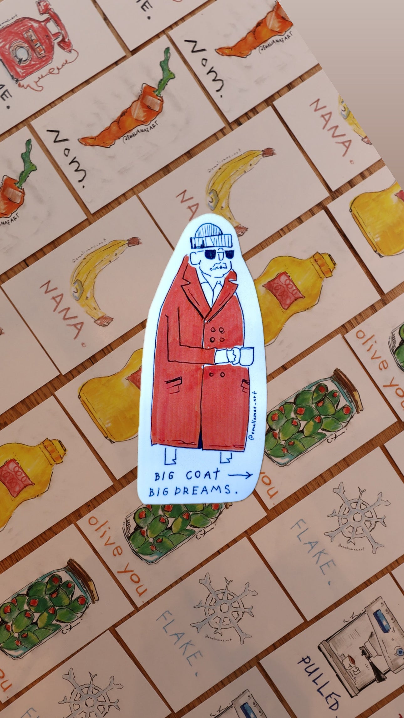BIG COATS BIG DREAMS sticker