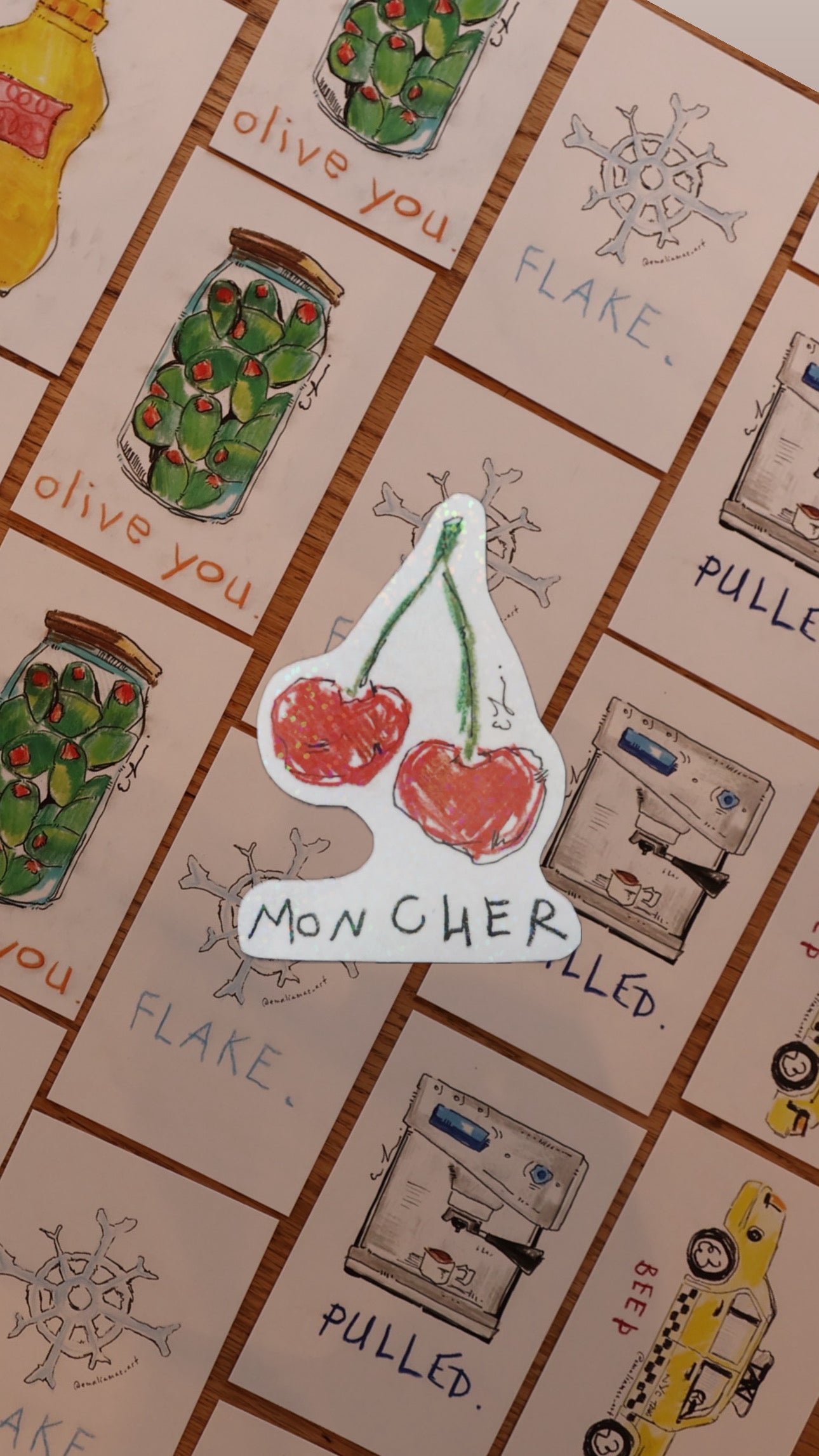 MON CHER sticker