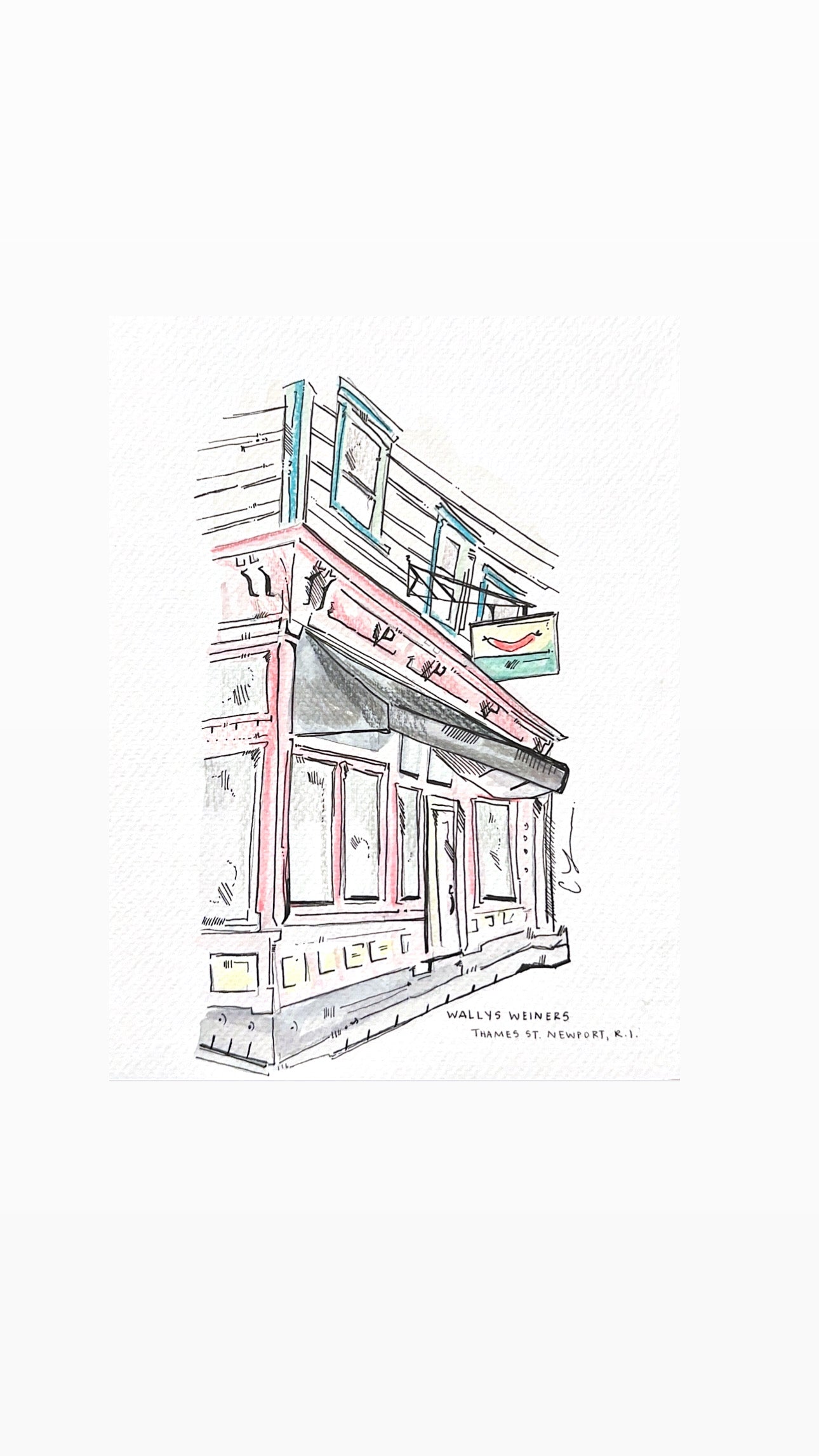 Wally's Wieners 8x10 Glicee Print