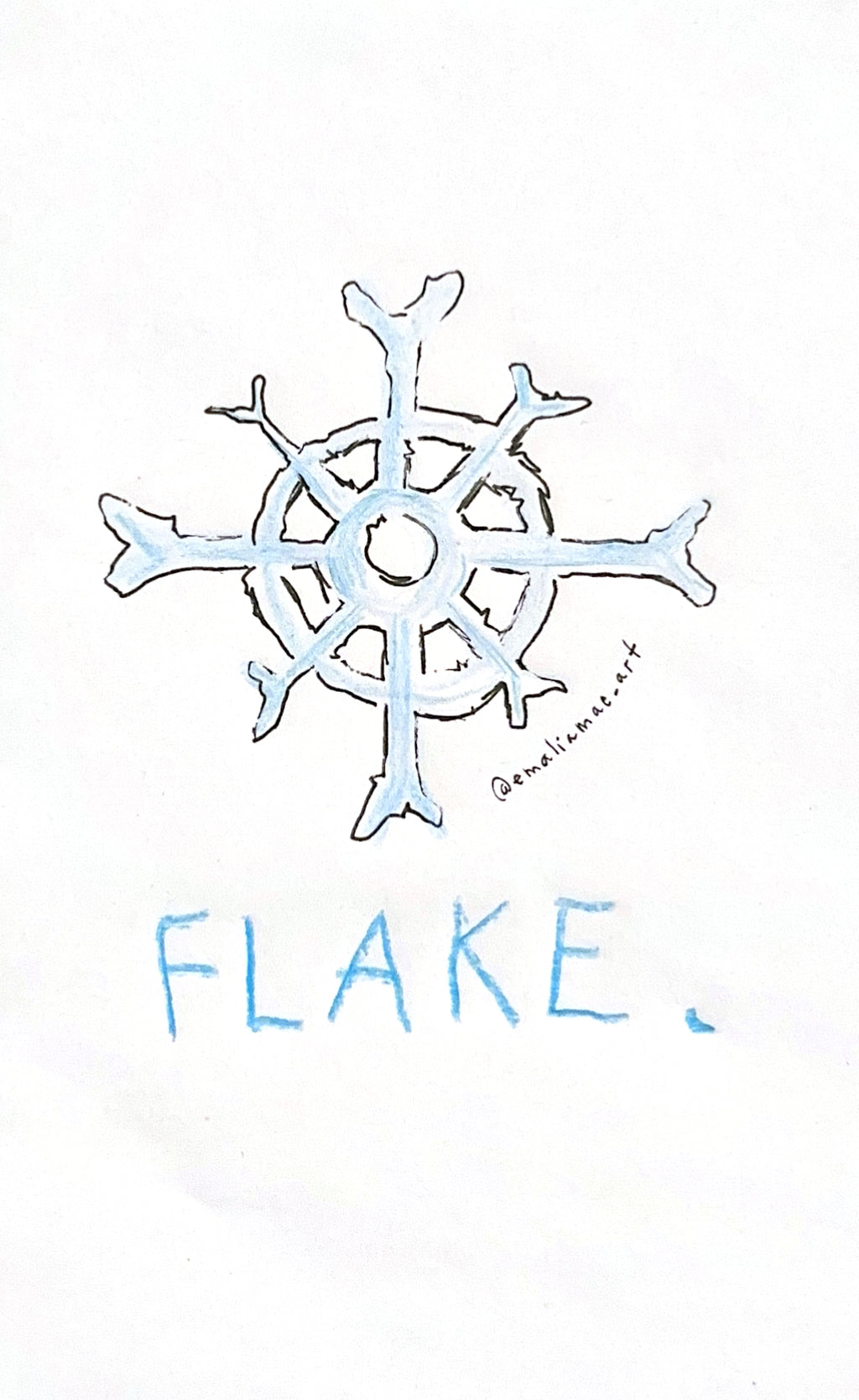 FLAKE postcard print