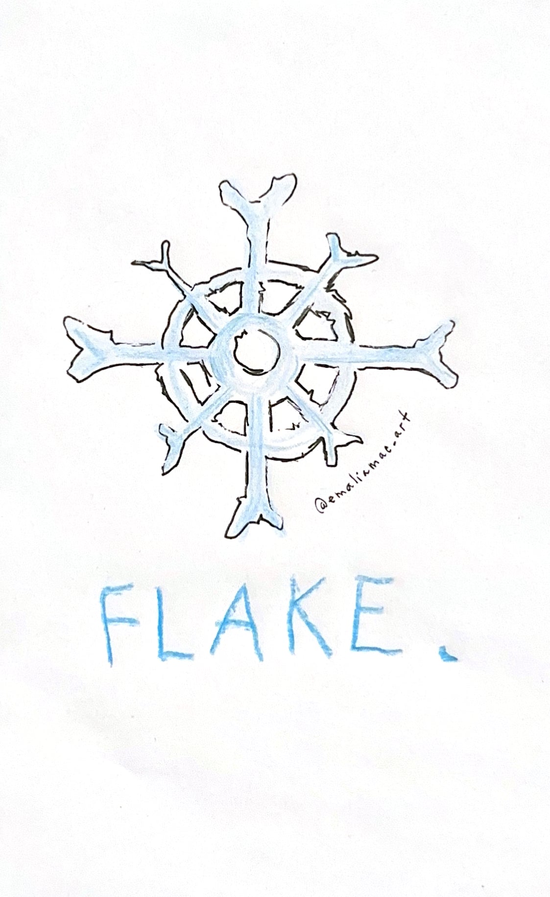 FLAKE postcard print