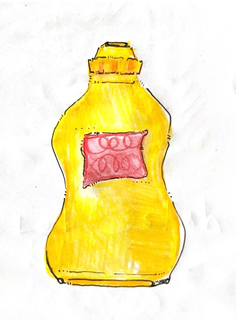MUSTARD postcard print