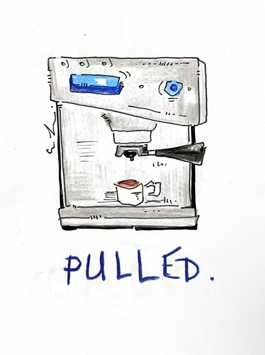 PULLED postcard print