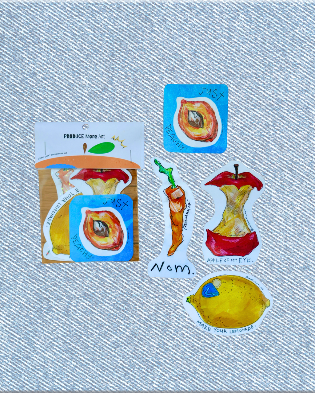 PRODUCE MORE ART sticker pack