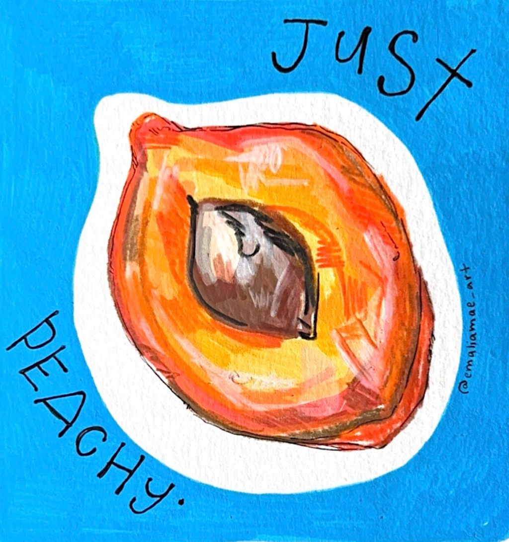 JUST PEACHY sticker